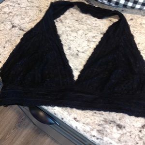 Charlotte Russe Black Haltered Bralet no padding